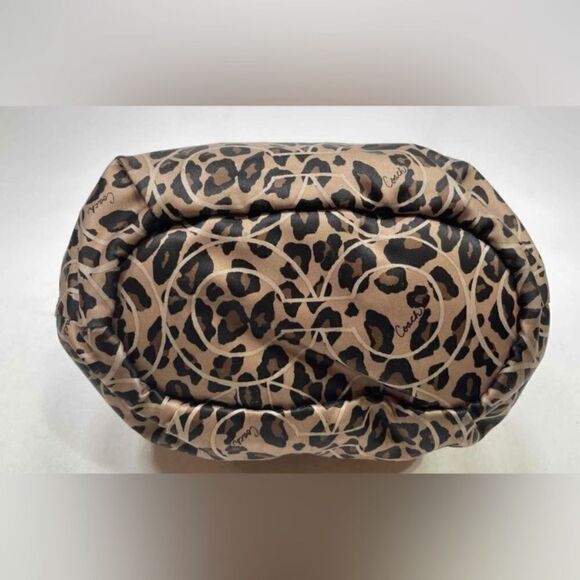 Coach 17768 Optic Marielle Ocelot Leopard Print Drawstring Shoulder Bag Sateen - Picture 4 of 7